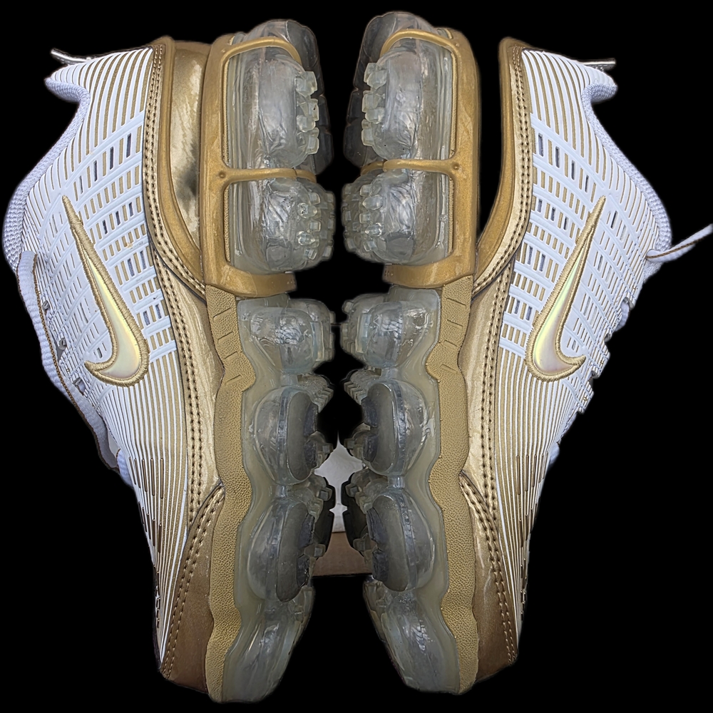 Nike White and Gold Athletic Shoes - Picture 2 of 6